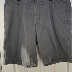 Nautica Dark Gray above the knee flat front shorts: size 42